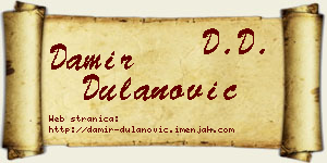 Damir Dulanović vizit kartica